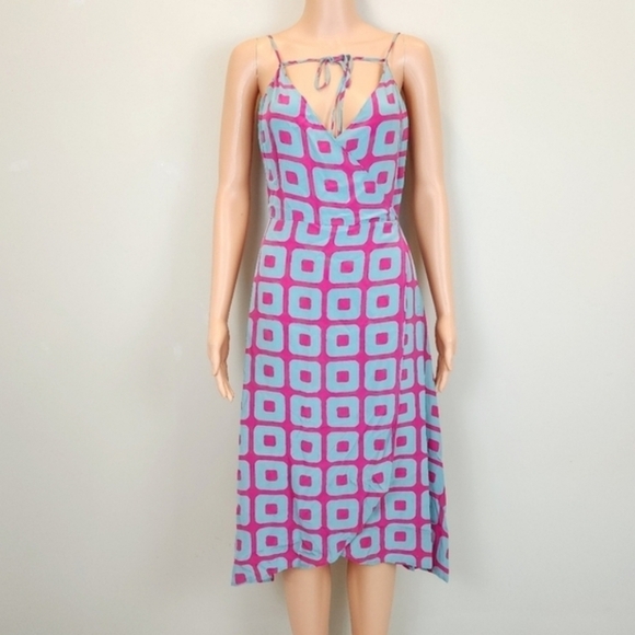 New TIBI Spaghetti Straps Wrap Midi Dress